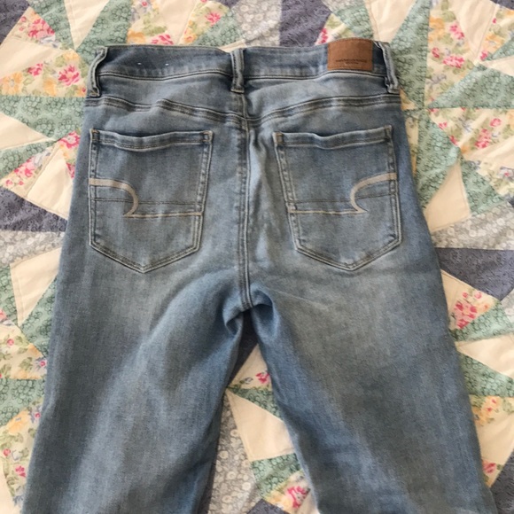 American Eagle stripe leg skinny jeans!! - Picture 2 of 4